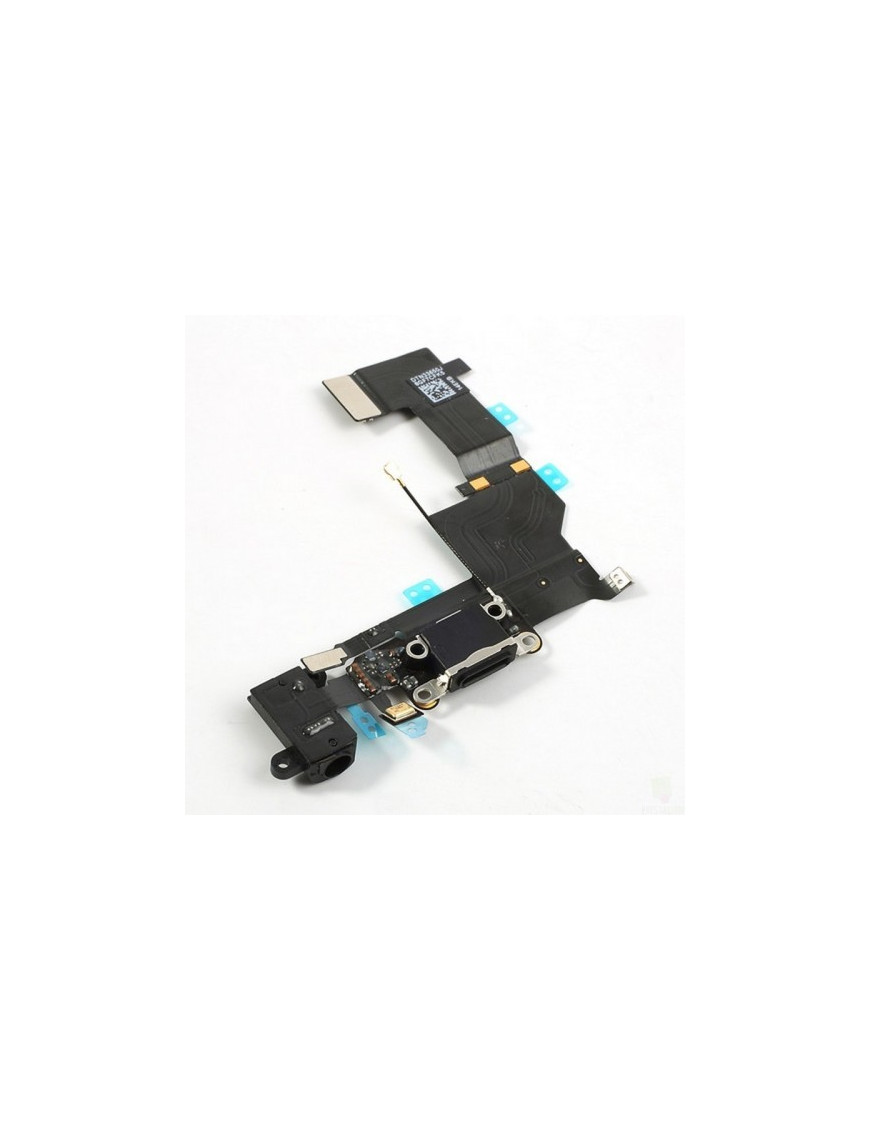 Nappe connecteur charge + micro + antenne + jack  iPhone 5S Noir