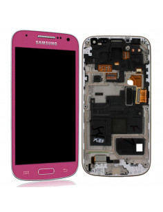 Ecran Original ﻿Lcd Vitre Tactile rose pour Galaxy S4 Mini GT-I9195