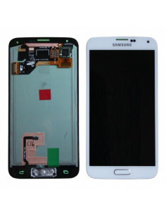 Ecran Original ﻿Lcd Vitre Tactile blanc pour Galaxy S5 SM-900F