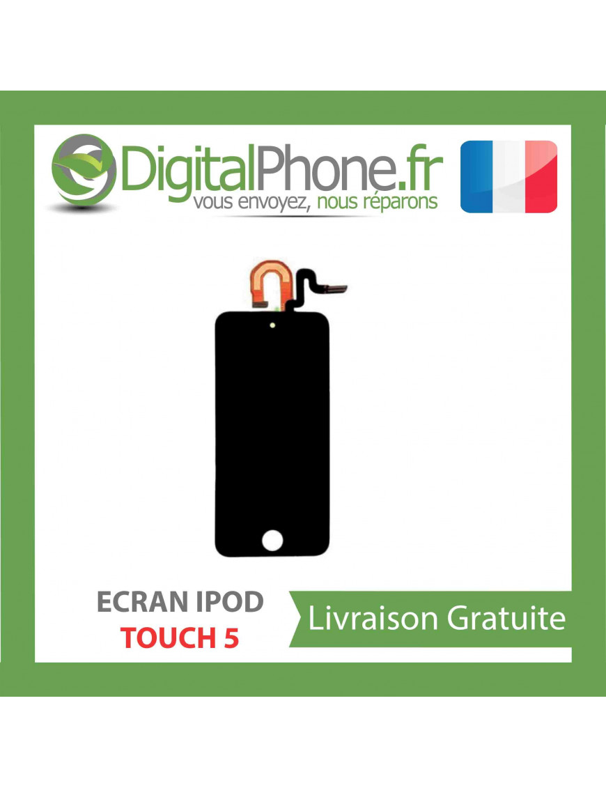 Ecran LCD avec vitre tactile Noire - iPod Touch 5G