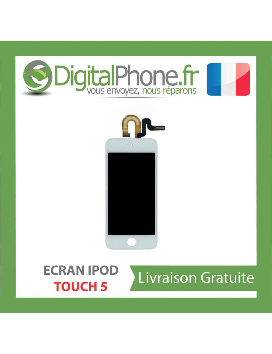 Ecran LCD avec vitre tactile Blanche - iPod Touch 5G